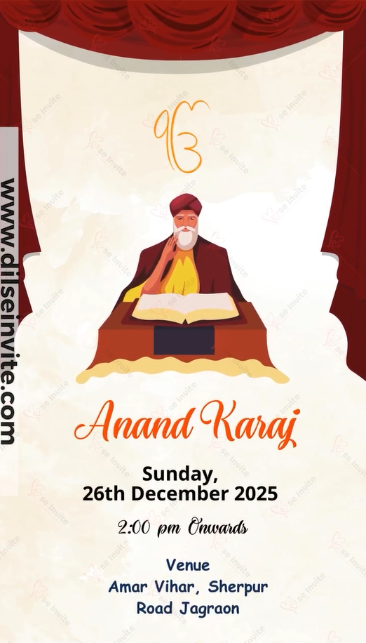 Regal Anand Karaj Invite