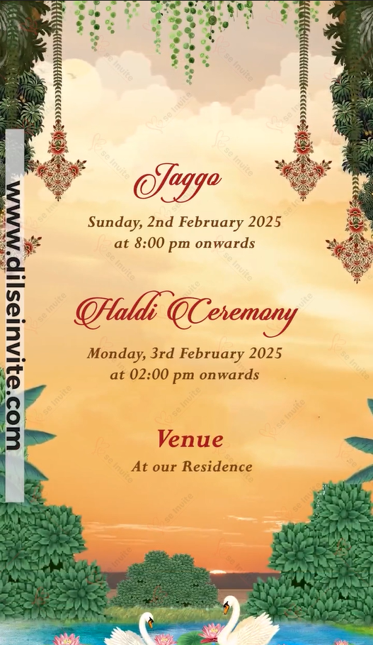 Blessings in Gold Invite