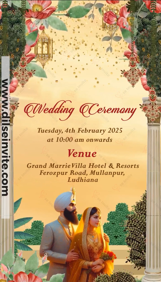 Blessings in Gold Invite