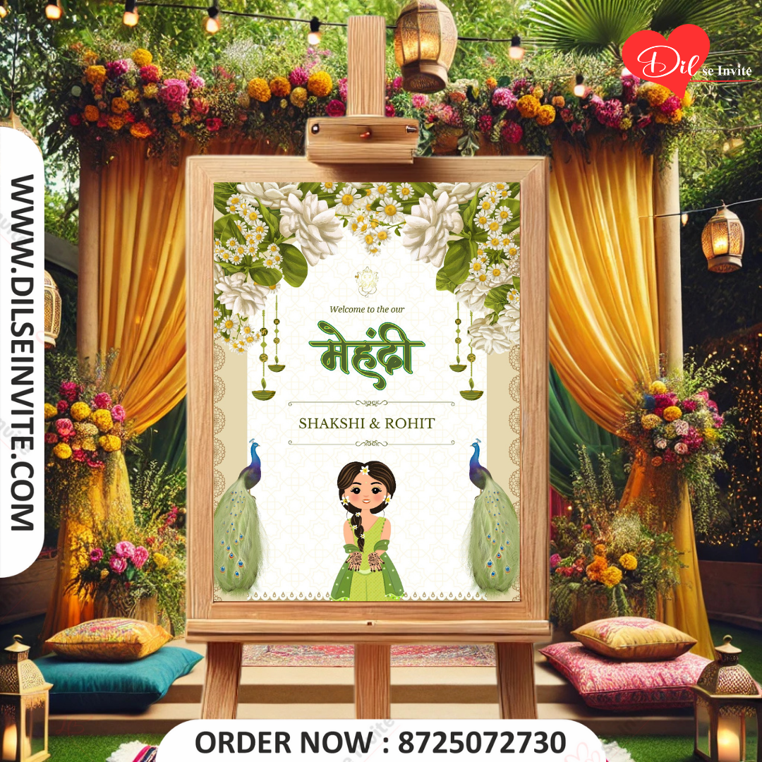 Floral Henna Wedding Signs ๐ฟ๐บ