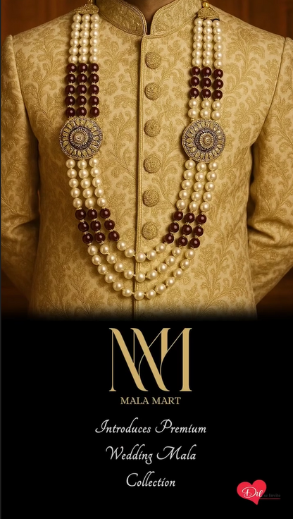 Royal Pearl & Ruby Dulha Mala