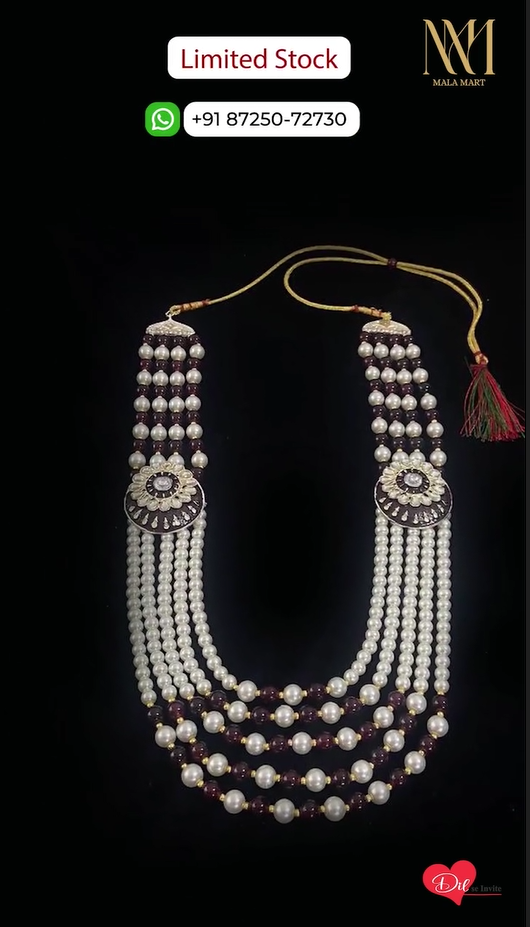 Royal Pearl & Ruby Dulha Mala