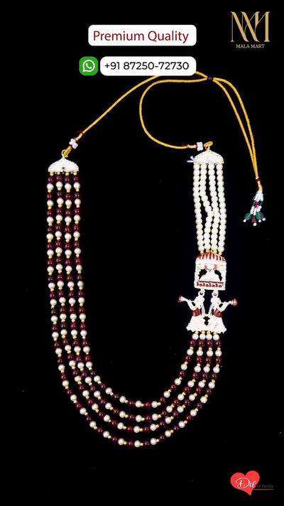 Heritage Groom Mala – Maroon Royal