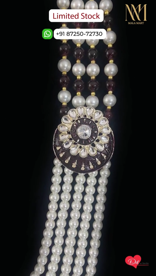 Royal Pearl & Ruby Dulha Mala