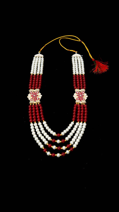 Crimson Blossom Pearl Mala