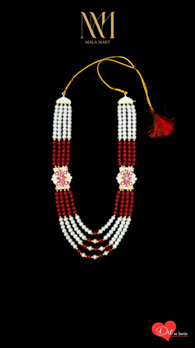 Crimson Blossom Pearl Mala