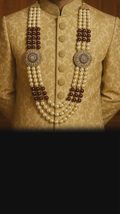Royal Pearl & Ruby Dulha Mala