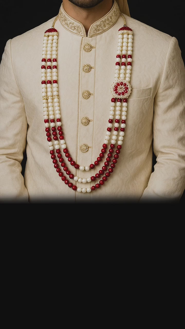 Red & White Floral 